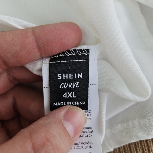 Shein white off the shoulder cropped corset lace top 4XL - Picture 3 of 4